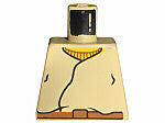 LEGO 973px82a - Torso SW Gesloten Shirt, Bruine Gordel, Gele Hals Patroon
