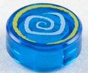 LEGO 98138pb003 - Tile, Round 1 x 1 with Ninjago Hypnobrai Pattern