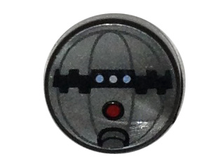 LEGO 98138pb008 - Ronde tegel 1 x 1 met SW Thermal Detonator met rood knop patroon