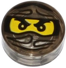 LEGO 98138pb049 - Tile, Round 1 x 1 with Ninjago Trapped Cole Pattern