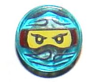 LEGO 98138pb053 - Tile, Round 1 x 1 with Ninjago Trapped Nya Pattern