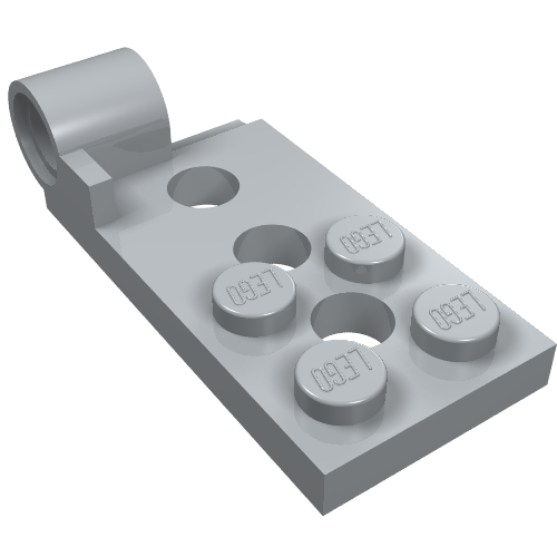 LEGO 98285 - Scharnierende plaat 2 x 4 met pin hole en 3 gaten - Onderkant