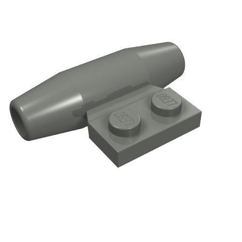 LEGO 98302 - Motor, Glad Klein, 1 x 2 Zijplaat met Asdragers en Gleuf