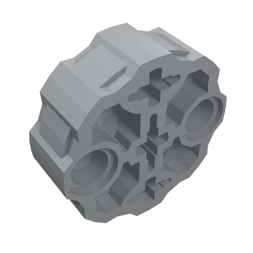 LEGO 98585 - Technic, Ronde asverbindingsblok met 2 Pin Holes en 3 Asgaten (Hero Factory Wapenloop)