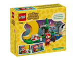 Back of LEGO Animal Crossing 77053 Stargazing with Celeste box, showing Celeste minifigure, telescope, campfire, and customization.