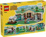 LEGO Animal Crossing 77056 Blathers's Museum Collection box showing the museum build, dinosaur fossil, fish tanks, and minifigures.