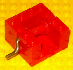LEGO bb0067 - Lier met metalen handvat 4 x 4 x 2 (rood drum)