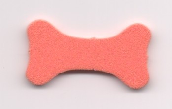 Large peach-colored LEGO bb0225 Foam Scala Bone piece on a white background.