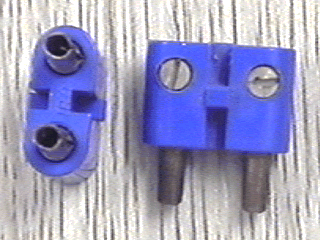 LEGO bb0236ac01 - Electric, Connector, 2-Way Male Rounded Narrow Type 2 with Hollow Pins