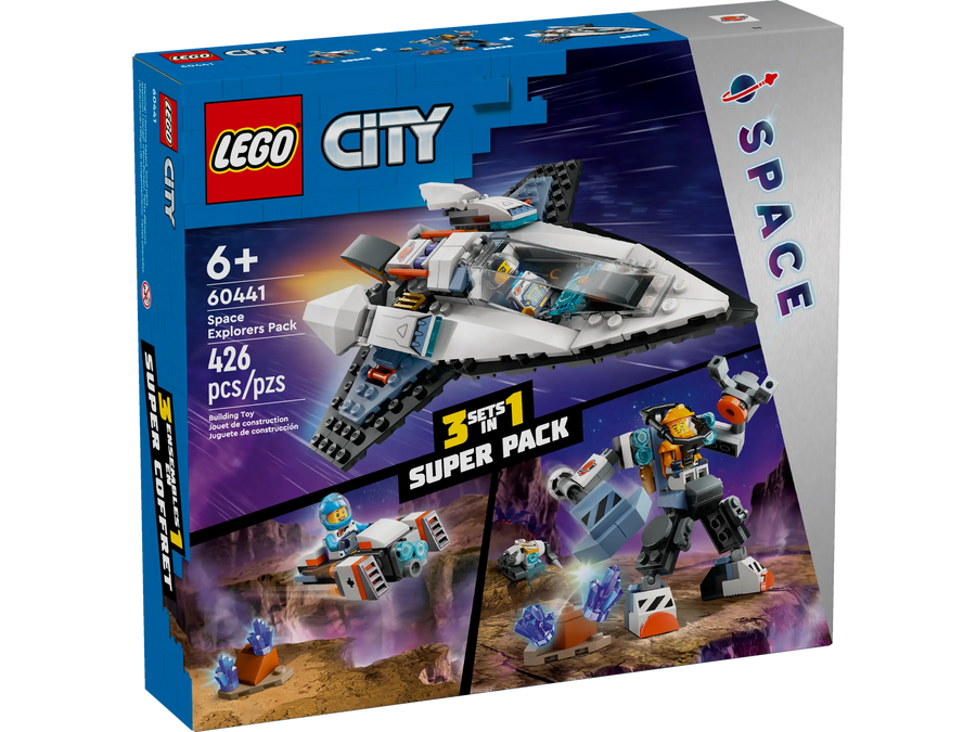 LEGO City 60441 - City Bundle Pack, 3 Sets in 1 Super Pack (Sets 30663, 60428, and 60430) - Space Explorers Pack