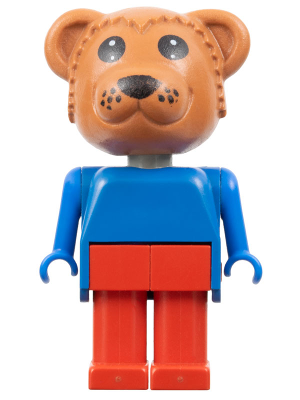 LEGO Minifigure fab1a - Fabuland Bear - Bernard Bear, Red Legs, Blue Top and Arms