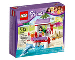 LEGO Friends 41028 Emma's Lifeguard Post box with a minifigure, lifeguard stand, dolphin, and beach scene.