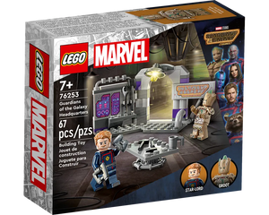 LEGO Marvel Super Heroes 76253 Guardians of the Galaxy Headquarters box showing Star-Lord and Groot minifigures and set build.