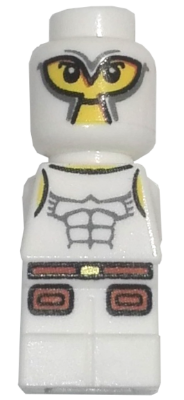 LEGO Minifigure 85863pb015 - Microfiguur Minotaurus Gladiator Wit (4560458 / 6023434)