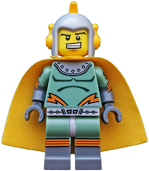 LEGO Minifigure col296 - Retro Space Hero, Series 17 (Minifigure Only without Stand and Accessories)