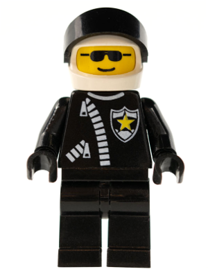 LEGO Minifigure cop019 - Police - Zipper with Sheriff Star, White Helmet, Black Visor
