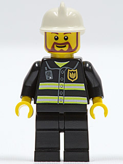 LEGO Minifiguur cty0055 - Brandweer - Reflecterende strepen