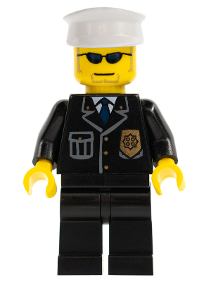 LEGO Minifigure cty0094 - Politie - City pak met blauwe stropdas en badge, zonnebril