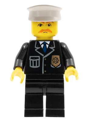 LEGO Minifigure cty0128 - Politie - City Pak met Blauwe Stropdas en Badge