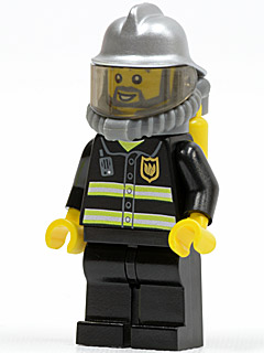LEGO Minifigure cty0138 - Brandweer - Reflecterende Strepen