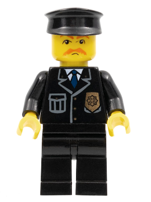 LEGO Minifigure cty0153 - Politie - City pak met blauwe stropdas en badge