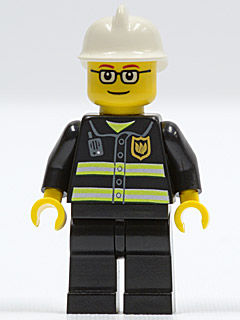 LEGO Minifigure cty0164 - Brandweer - Reflecterende strepen