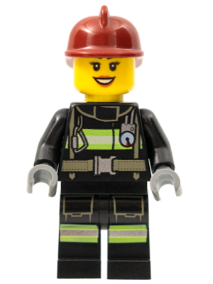 LEGO Minifigure cty0347 - Vuur - Reflecterende Strepen met Utility Belt