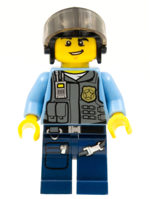 LEGO Minifigure cty0361 - Politie - LEGO City Undercover Elite Politieagent 2