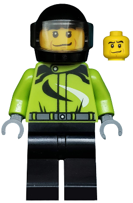 LEGO Minifigure cty0475 - Monster Truck Chauffeur, Scheve Lach