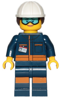 LEGO Minifigure cty1060 - Grondploeg Technicus - Vrouw
