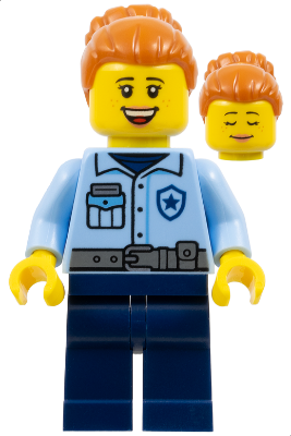 LEGO Minifigure cty1861 - Donut Truck Klant (Politie) - Stad Agente, Sproeten
