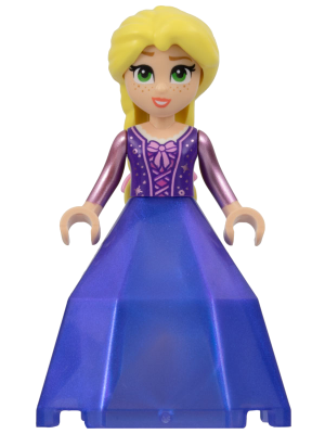 LEGO Minifigure dp167 - Rapunzel - Mini Doll, Bright Pink Flowers, Diamond Dress Container Bottom