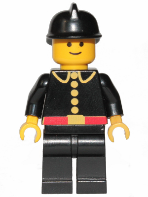 LEGO Minifigure firec004 - Fire - Classic, Black Fire Helmet