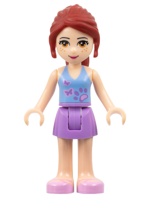 LEGO Minifigure frnd009 - Friends Mia - Medium Blue Top with 2 Butterflies, Medium Lavender Skirt