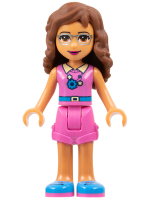 LEGO Minifigure frnd0290 - Friends Olivia (Nougat) - Dark Pink Shorts and Top