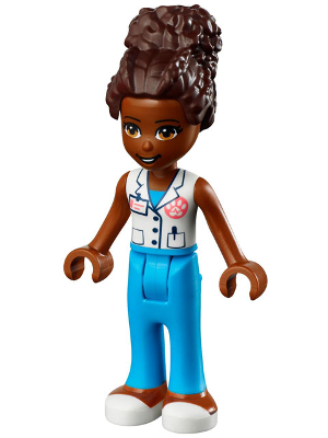 LEGO Minifigure frnd508 - Friends Nandi - White Vest with Paw Print, Dark Azure Trousers