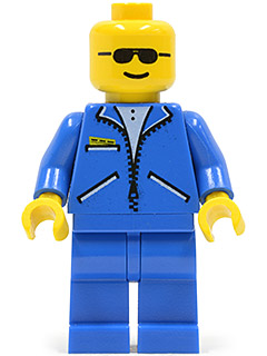 LEGO Minifigure game004 - Blauwe jas - Zonnebril, zonder hoofddeksel (Blue Cruiser)