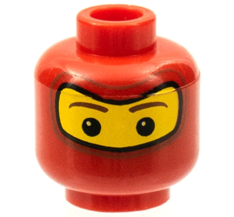 LEGO 3626pb0177 - Minifigure, Head Balaclava with Brown Eyebrows, White Spot in Eyes Pattern (Spider-Man 2)
