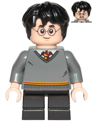 LEGO Minifigure hp150 - Harry Potter - Gryffindor Sweater, Black Short Legs