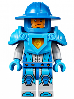 LEGO Minifigure nex019 - Royal Soldier / King's Guard - Blue Helmet with Broad Brim, Dark Azure Armor and Hands