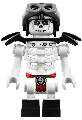 LEGO Minifigure njo0244 - Frakjaw (Skulkin) - Vertical Grip Hands, Shoulder Pads, Aviator Cap with Goggles