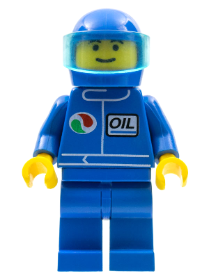 LEGO Minifigure oct023 - Octan - Blue Oil, Blue Legs, Blue Helmet, Trans-Light Blue Visor