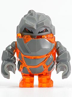 LEGO Minifigure pm002 - Rock Monster - Firox (Trans-Orange)