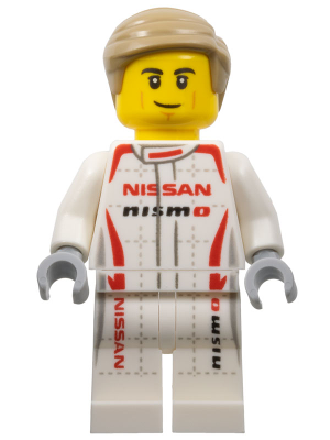 LEGO Minifigure sc081 - Nissan GT-R NISMO Bestuurder