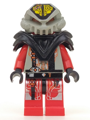 LEGO Minifigure sp046 - UFO Zotaxian Alien - Rode Piloot met Pantser en Bedrukte Helm (Chamon)