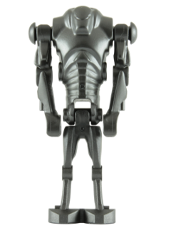 LEGO Minifigure sw0092 - Super Battle Droid - Pearl Dark Gray, Breed Hoofd