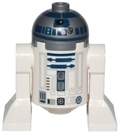 LEGO Minifigure sw0527a - Astromech Droid, R2-D2 - Flat Silver Head, Lavender Dots and Small Receptor