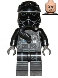 LEGO Minifigure sw0672 - First Order TIE Fighter Pilot, Two White Lines on Helmet