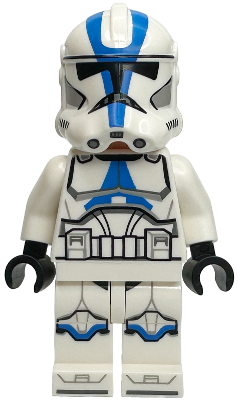 LEGO Minifigure sw1337 - Clone Trooper, 501st Legion (Phase 2) - White Arms, Nougat Head, Helmet with Holes