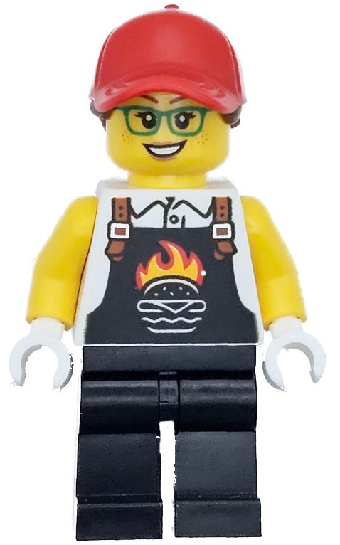 LEGO Minifigure twn495 - Burger Truck Vendor